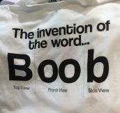 The invention of the word…