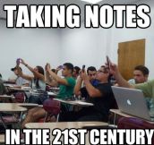 Taking notes these days…