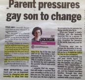 Response from advice columnist about gay son…