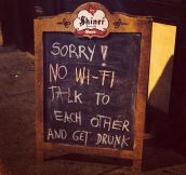 No Wi-Fi here…