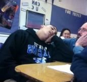 Sleeping in math class
