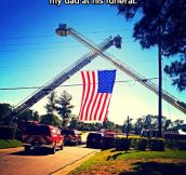 Touching fire department’s gesture