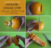 Easy way to peal a mandarin orange…