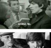 What happened when you tried to ask a serious question to The Beatles…