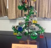 Chemistry lab Christmas tree…