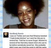 Rihanna forgot about her roots…