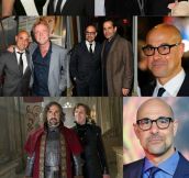 What does Stanley Tucci hide in his mouth?