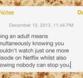 What being an adult really means…