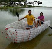 Reduce, reuse, make a boat…