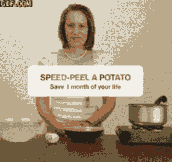 How to easily peel potatoes…
