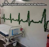Christmas decorations at the hospital…