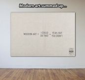 Explaining modern art…