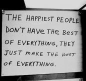 The happiest people in the world…