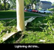 Lightning strike aftermath…