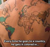 World travel tattoo…