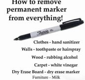 How to remove sharpie from everything