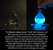 Lamp activated with blood