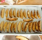 Oven baked potato wedges to die for…