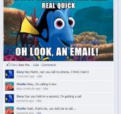 Getting tired of your crap, Dory…