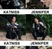 The difference between Jennifer Lawrence and Katniss…