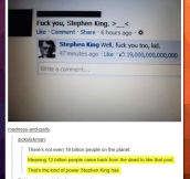The power of Stephen King…