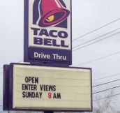 Taco Bell education…