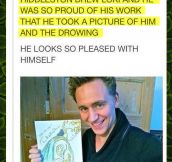 Tom Hiddleston being cute…