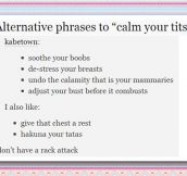 New and improved phrases…