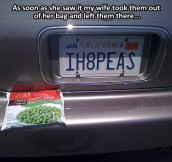 He really should give peas a chance…