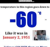 What do you think is really cold?