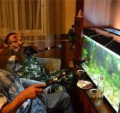 Extreme fishing: home edition…