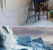 Icebergs by Zaria Forman…
