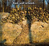 A stone tree in a wall…