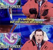 We salute you polar vortex man…