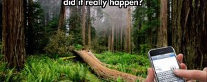 If a tree falls in the forest and nobody with a phone is around…