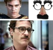 Joaquin Phoenix with a mustache…