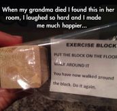 Exercise block…