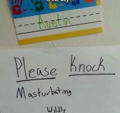 Please knock, for your own good…