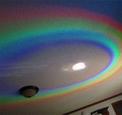 Light reflecting off of my CD onto my ceiling.