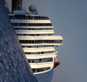 Costa Concordia before it was refloated