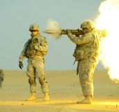 Soldier firing an AT-4