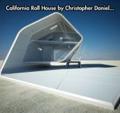 A rolled up home in the desert…