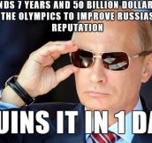 Just Putin diplomacy aside…