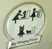 Baby Changing Station With a Surprise