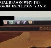 The real reason why the Microsoft Excel icon is an X, and not an E.