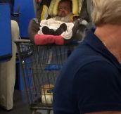 Walmart baby has seen some shit.