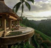 A beautiful porch on a magnificent Bali hillside. Can’t imagine a more perfect place for your morning cup of coffee.
