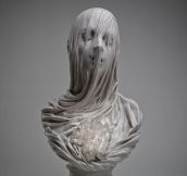 Ghostly Veiled Souls Carved Out of Solid Marble by Artist Livio Scarpella