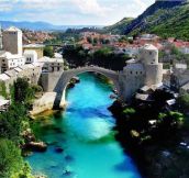 16th century bridge in Mostar, Bosnia