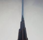 Burj Khalifa is so tall, it cuts clouds.
